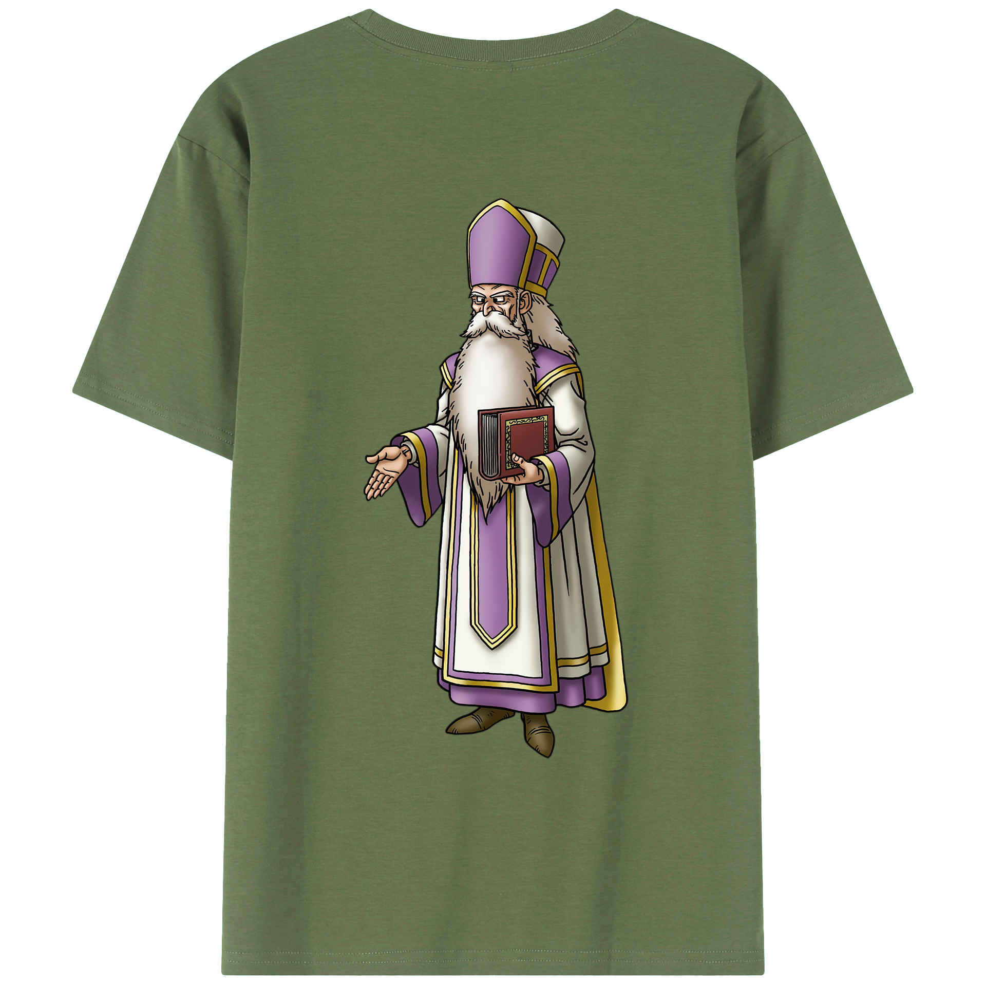 （画像用） ドラゴンクエスト Doragon Kuesuto Dragon Quest 綿100％ メンズ半袖Tシャツ（バックプリント） 通気性